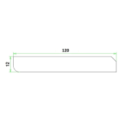 MDF plint gegrond 12x120x4880mm - Bouwvoordeel