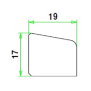 Meranti glaslat C1 17x19x4600mm wit gegrond - Bouwvoordeel