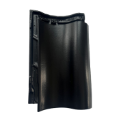 Monier De Nieuwe Hollander mat zwart verglaasd, oude type pan