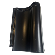 De Nieuwe Hollander mat zwart verglaasd, oude type gevelpan links