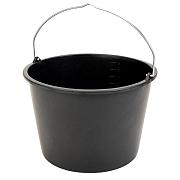 Bouwemmer Gripline-D 20 liter zwart – 283952 | kopen bij Bouwvoordeel