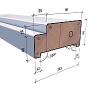 Deurkozijn 56x115x2315 mm R opdek hardh wit gegrond - Bouwvoordeel