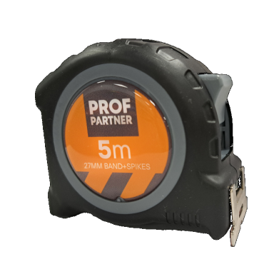ProfPartner Rolbandmaat met spikes 5m x 27mm  - Bouwvoordeel