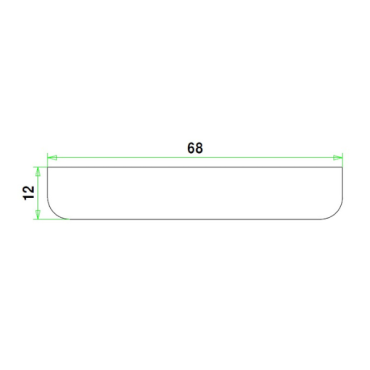MDF koplat recht 12x68x4880mm wit gegrond  - Bouwvoordeel