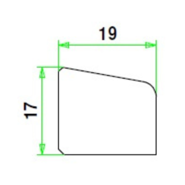 Meranti glaslat C1 17x19x4600mm wit gegrond - Bouwvoordeel