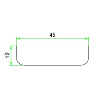 Hardhout koplat recht 12x45x4900mm wit gegrond  - Bouwvoordeel
