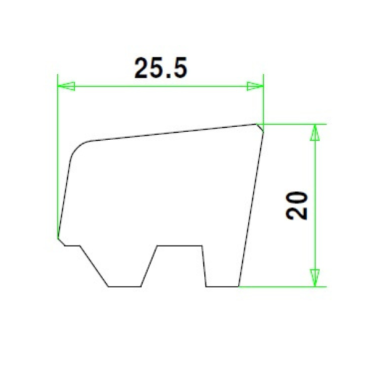 Meranti ventilatie glaslat L2 20x25,5x4600mm wit gegrond - Bouwvoordeel