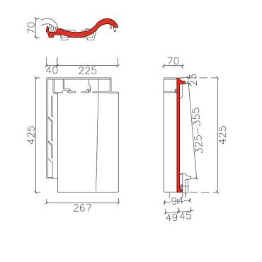 De Nieuwe Hollander Plus Dakpan Grafietgrijs Edelengobe