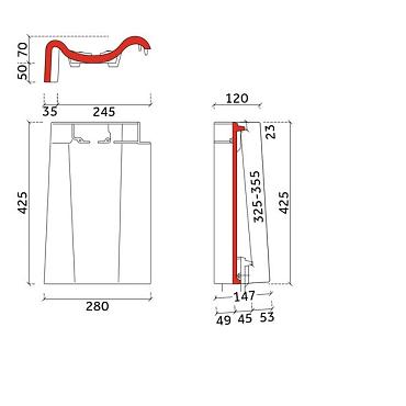 Monier De Nieuwe Hollander Plus edelzwart vol donker gevelpan links