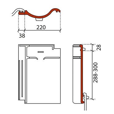 Monier VH-Variabel matzwart matverglaasd dakpan