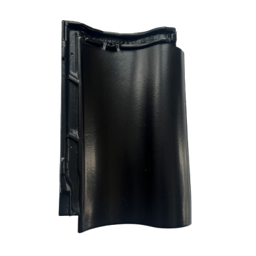 Monier De Nieuwe Hollander mat zwart verglaasd, oude type pan