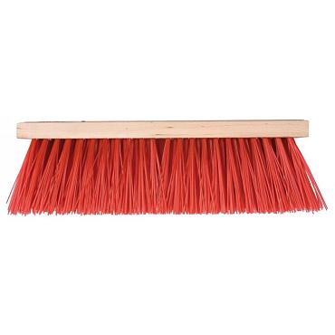 Buitenbezem 41 cm met rode synthetische haren | kopen via Bouwvoordeel