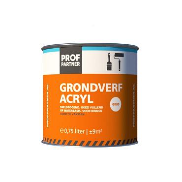 Profpartner Grondverf Acryl grijs 750 ml - Bouwvoordeel