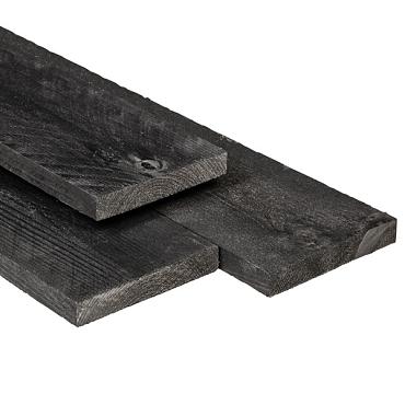 HV Douglas Plank 2,2x20x500 cm fijnbezaagd zwart gespoten - Bouwvoordeel