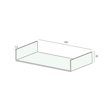 U-profiel inwendig 100 mm L= 5200 mm