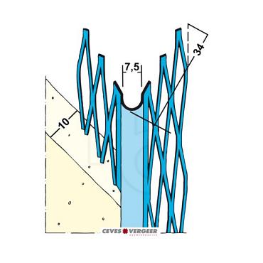 Stuc hoekprofiel 10mm verzinkt L=3000mm (1005H) - Bouwvoordeel
