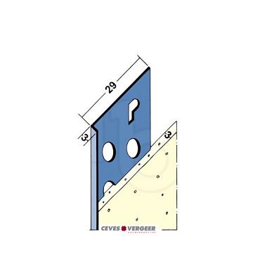 Stucstop profiel 3mm RVS L=3000mm (2136) - Bouwvoordeel