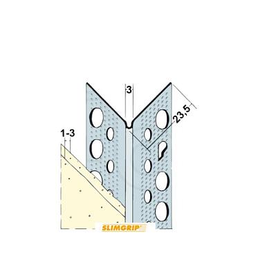 Stuc hoekprofiel 1-3mm wit L=2600mm (SG1029) - Bouwvoordeel