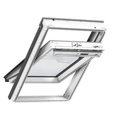 Velux tuimelvenster, wit kunststof, veiligheidsglas, GGU SK06 0070 (114x118 cm) - Bouwvoordeel