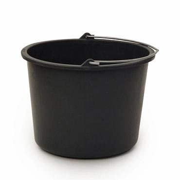 Bouwemmer Gripline-O 12 liter zwart – 283951 | kopen bij Bouwvoordeel