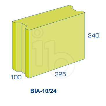 BIA Grindbetonblok 10/24 VW 325x100x240mm grijs - Bouwvoordeel
